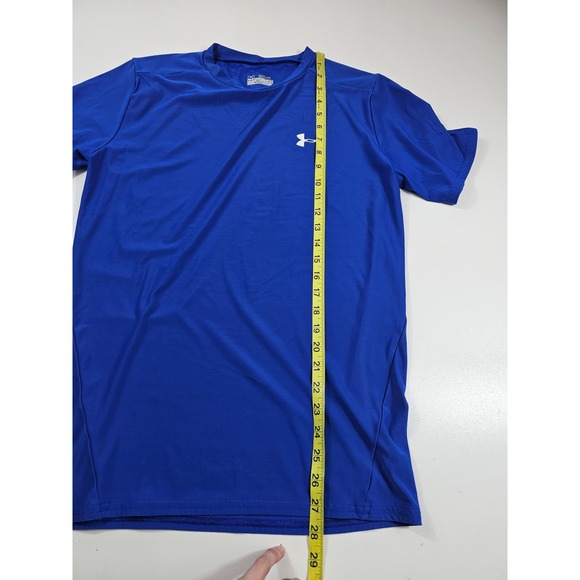 Mens under armour compression XXL 2XL Short Sleeve blue heat gear EUC ^* - Picture 4 of 5